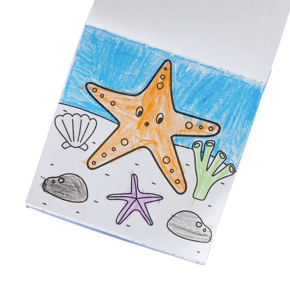 image 1 of Ooly Carry Along Crayon & Colouring Book Set Sea Life Blue