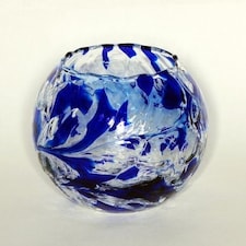 Milford Collection Tealight Holder April Birthstone Friendship Nightlight Sapphire Large