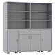 image 8 of Multi-Compartment Cabinet with 3-Tier Bookshelves and 1-Drawer White | Unit Colour: White