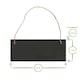 image 3 of Nicola Spring Rectangle Slate Memo Board with Rope - 25cm x 10cm - Black