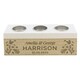 image 2 of Personalised Floral Triple Tea Light Box Brown