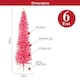 image 2 of 6ft Pink Pre-Lit Slim Line Christmas Tree | Pink | 6ft
