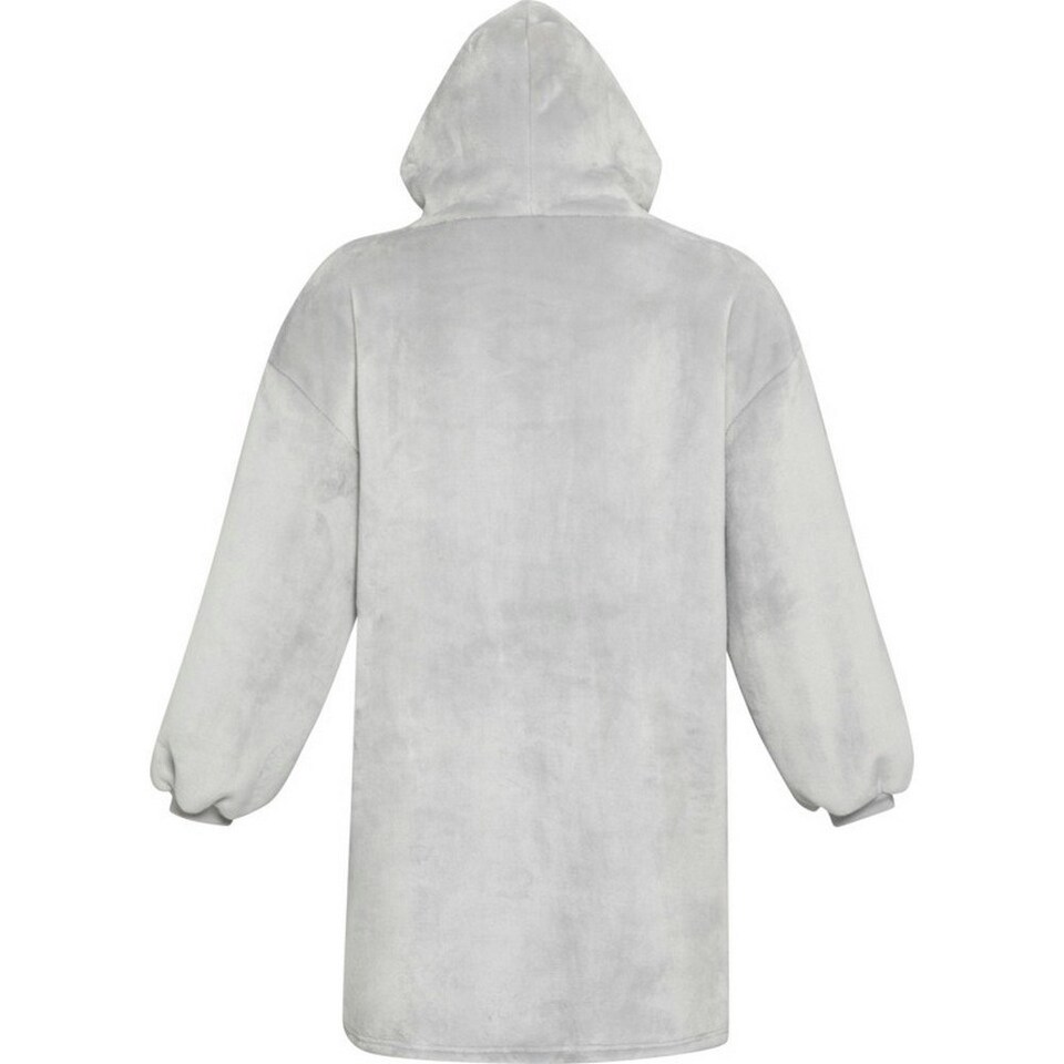 image 1 of Unisex Adult Denali Hoodie Blanket - Grey - One Size Grey