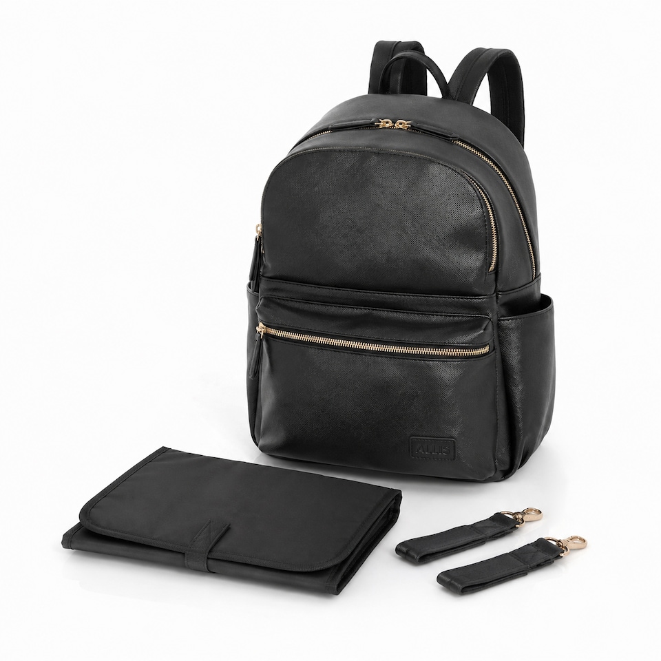image 1 of Allis Lux Baby Changing Backpack - Black