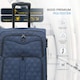 image 4 of Flight Knight Lightweight 4 Wheel 800D Soft Case Quilted Suitcases Anti Crack Cabin & Hold Luggage Options 100+ Airlines Approved - easyJet, BA & Many More! Blue | Navy | Medium