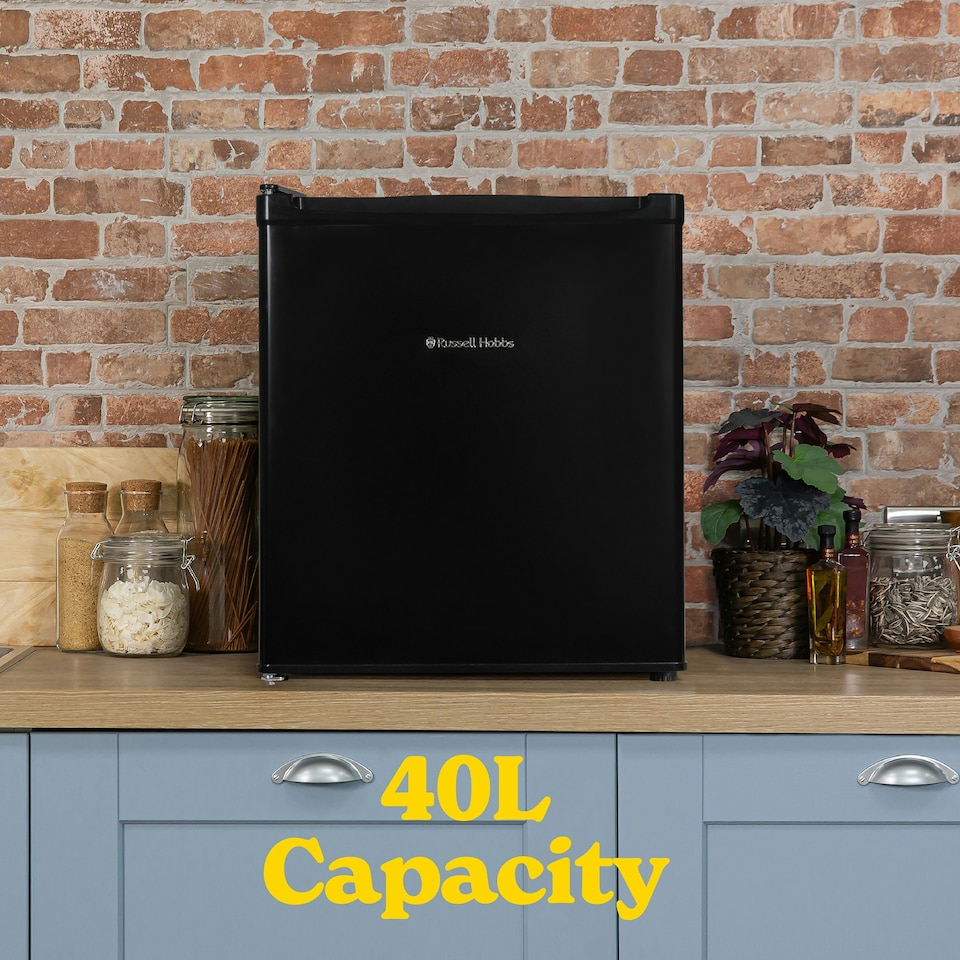 image 1 of Russell Hobbs RHTTLF2E1B 40L Larder Fridge Black Black