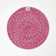 image 4 of Homescapes Pink Handwoven Round Placemats Set of 4 Pink