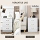 image 5 of HOMCOM Modern 3 Drawers Side Cabinet Wooden Bedside Table White