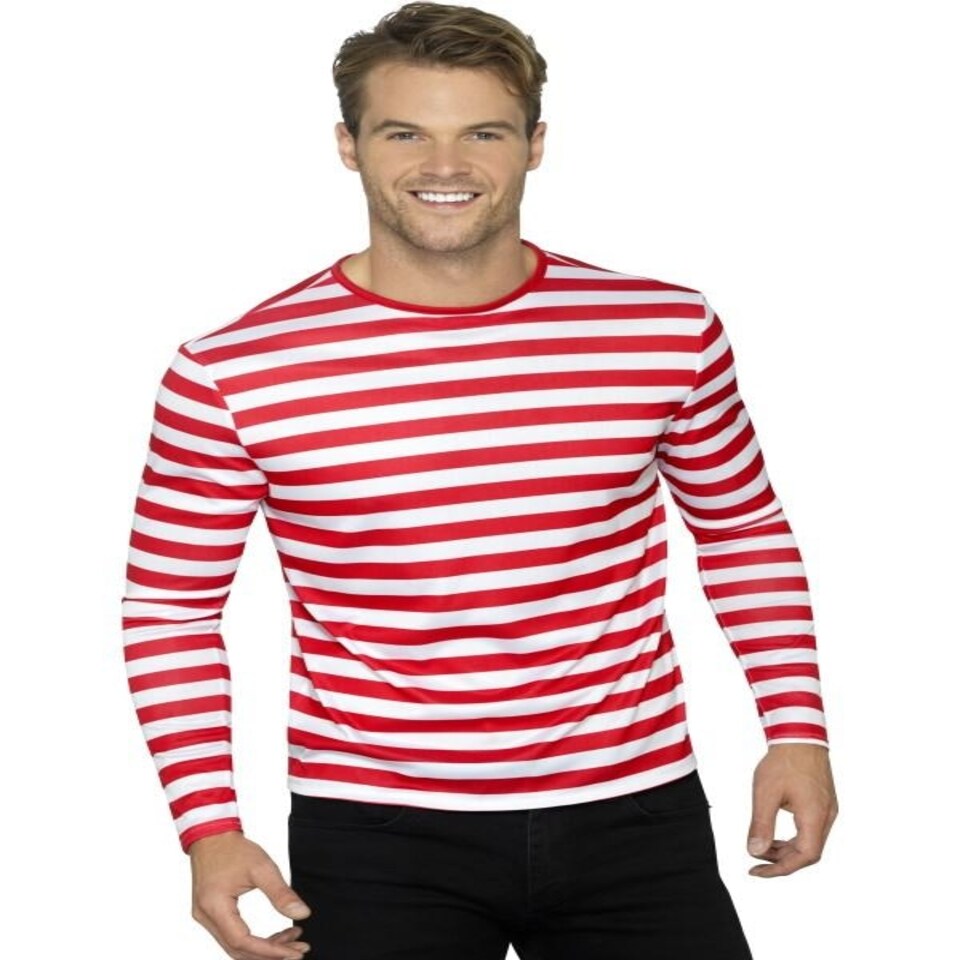 Stripy T-Shirt - Red - with Long Sleeve - 46830M M