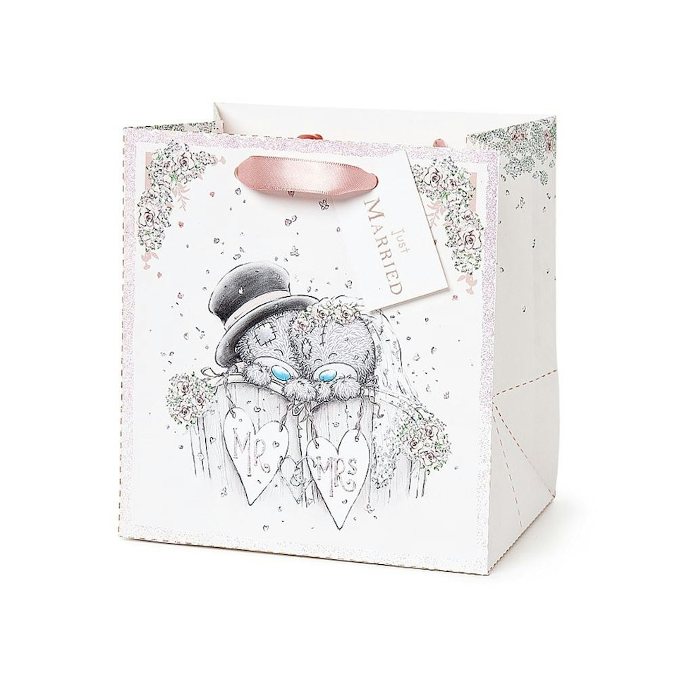 Me To You Tatty Teddy Wedding Just Married White Small Gift Bag