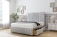 image 4 of Sloomy Kingsley Silver Naples Divan Bed Base No Drawers With 54 Inch Floor Standing Headboard & 12 Inch Matching Footboard | Silver | Silver | Small Double | 1