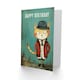 image 2 of Cute Kids Ren Book Illustration Cat Child Kids Birthday Card