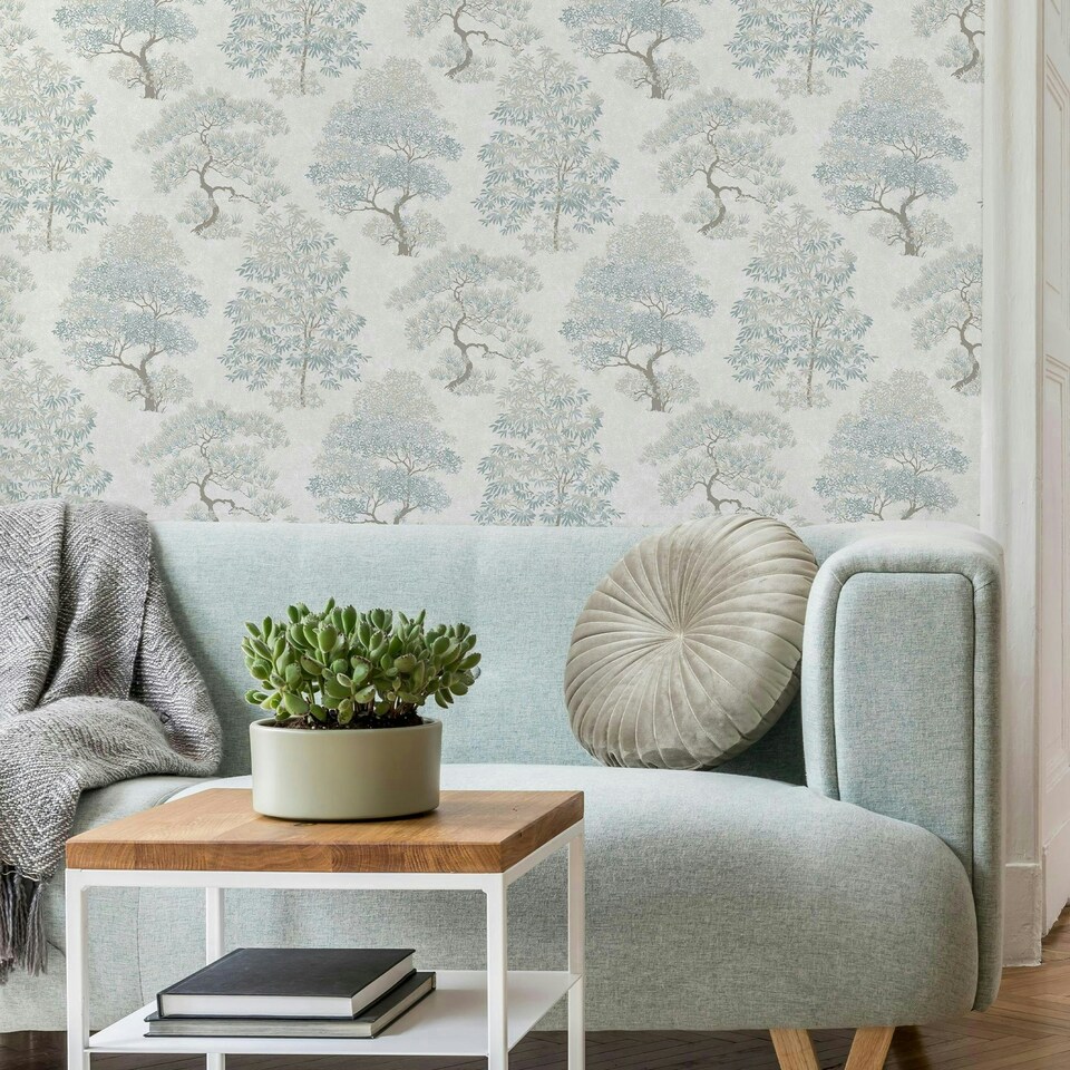 image 1 of Superfresco Elmwood Duck Egg Wallpaper Blue | Duck Egg