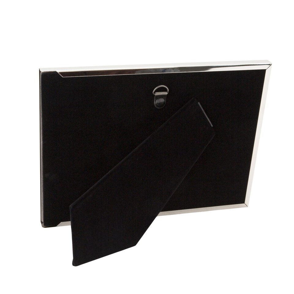 image 1 of Graduation Metal 4x6 Picture Frame in Nickel Plated with 3D Hat Icons | Silver | 4" x 6"