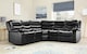 image 1 of Roma 5 Seater Leather Recliner Corner Sofa Set | Black | Five Plus Seater