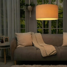 ValueLights Reni Large Grey Fabric Pendant Shade
