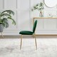 image 5 of Furniturebox Ivy 2x Green Velvet Gold Legs Dining Chair