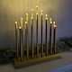 image 7 of 29cm Premier Christmas  Candle Bridge with 17 LEDs & Timer in Gold Battery Operated