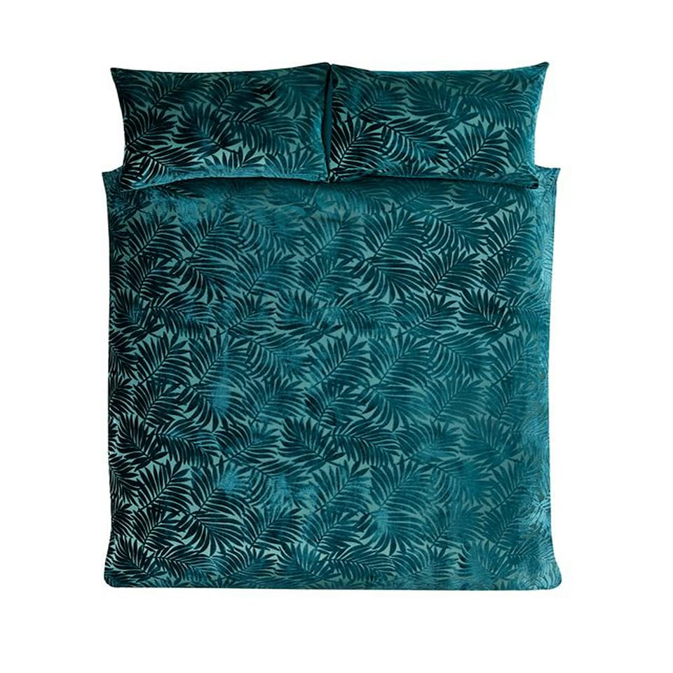 image 1 of Paloma Floral Cotton Duvet Cover Set with Pillowcase Blue | Single