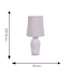 image 7 of ValueLights Arlo Pair of Lilac Ceramic Table Lamps Lilac Shades & Bulbs | Purple