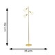 image 3 of ValueLights Angus Brushed Gold Metal Geometric Basket Shade Floor Lamp with LED Bulb