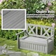 image 5 of Outsunny Wood Storage Garden Bench for Patio Outdoor Seating, Charcoal Grey 