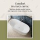 image 7 of Balterley Oval Freestanding Bath with Layered Rim Design: Modern Double-Ended Acrylic Bath | White | White | 1600 x 780 x 580mm