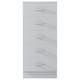 image 8 of FWStyle Tunis 5 Drawer Tallboy Slim Chest Of Drawers - Matt White