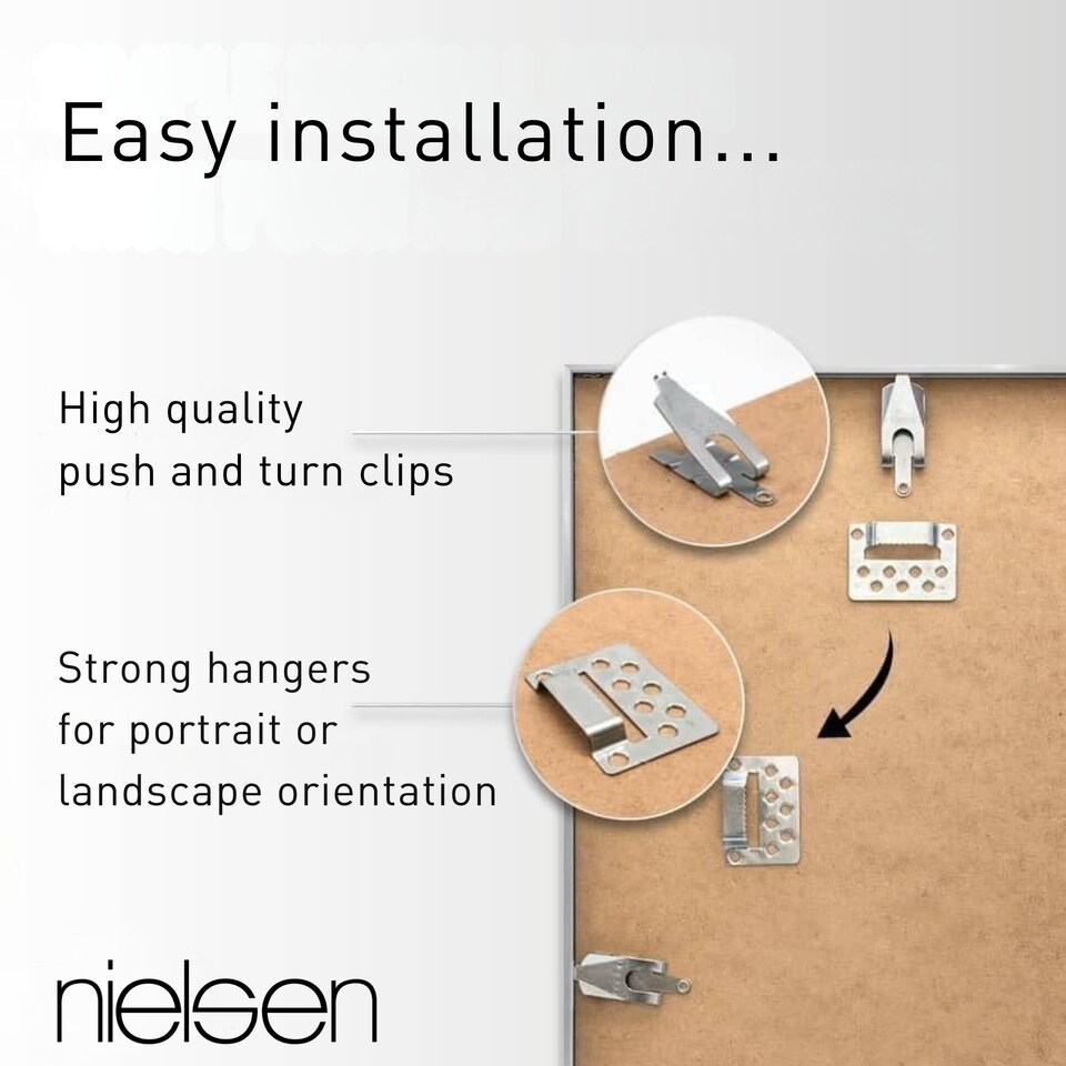 image 1 of Nielsen Classic Aluminium Picture Frame - Polished Silver - A1 (59.4cm x 84.1cm)