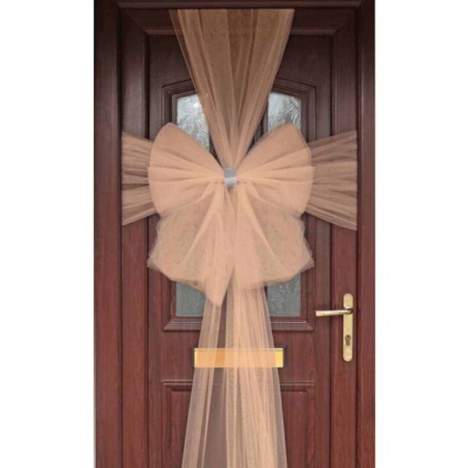 Rose Gold Deluxe Pre-Made Door Bow Decoration