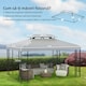 image 7 of Outsunny 3x4m Gazebo Replacement Roof Canopy 2 Tier Top UV Cover Patio Cream