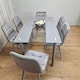 image 8 of Dining Table Set with 6 Chairs Dining Room, and Kitchen table set of 6 Clear