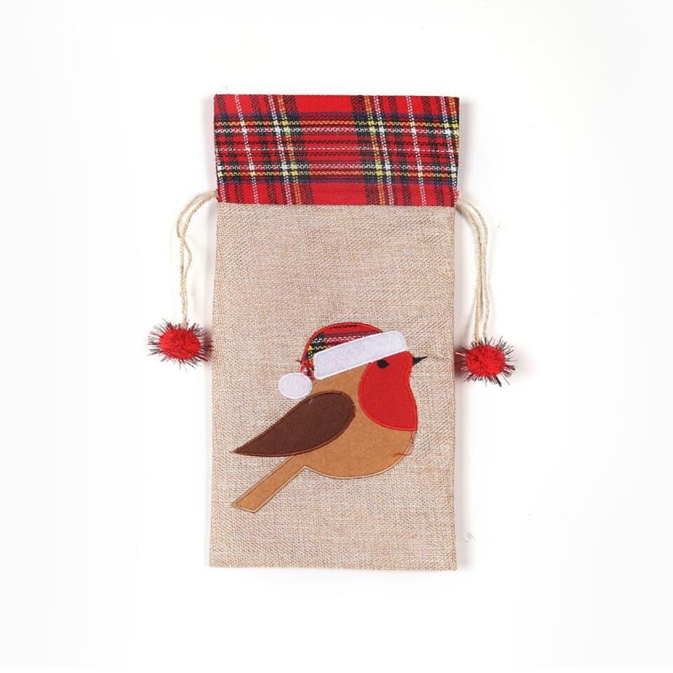 image 1 of Christmas Wine Bottle Cover - 15x35cm