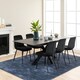 image 5 of Heaven Extendable Dining Table with Ceramic Black Top 168cm