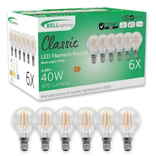 BELL Lighting E14 Dimmable LED Filament Golf Ball 4.7W Light Bulb Warm White 2700K
