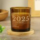 image 2 of Personalised Graduation Amber Glass Candle Brown