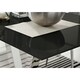 image 4 of Furniturebox Florini Black Glass And Metal V Dining Table