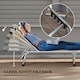 image 3 of Outsunny Foldable Outdoor Sun Lounger, Reclining Lounge Chair Camping Bed Cot with Pillow 4-Level Adjustable Back Aluminium Frame, Khaki