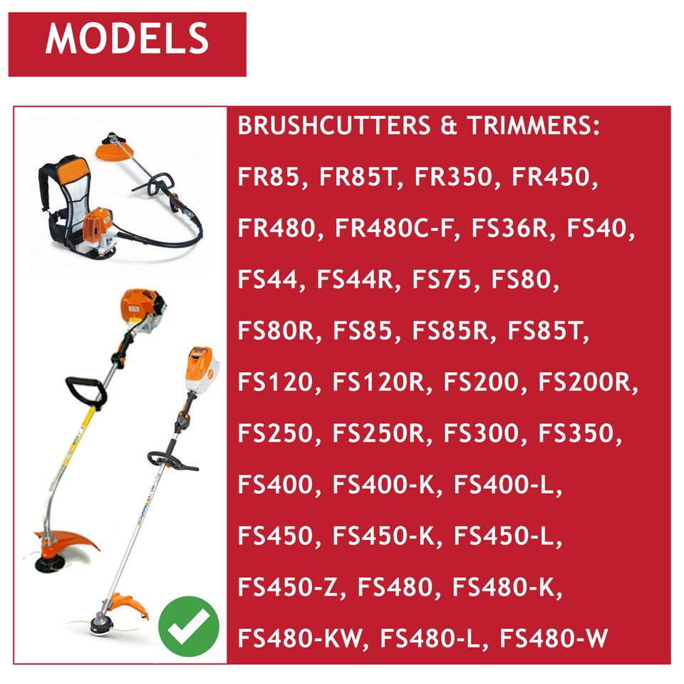 image 1 of SPARES2GO Grommet Seal for Stihl FS40 FS75 FS85 FS120 FS200 FS300 FS400 FS480 Brushcutter Trimmer Fuel Tank (Pack of 2)