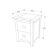 image 5 of Dunkeld 2 Drawer Midnight Blue Bedside Cabinet Blue | Antique Oak effect wax