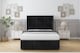 image 1 of Sloomy Beaumont Black Naples Divan Bed With Mattress 2 Drawers Footend With 54" Wingback Headboard & 12" Matching Footboard 4' Small Double | Black | Black | Small Double | 1