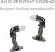 image 5 of Lister Cartwright 25mm Black Nickle Industrial Pipe Extendable Curtain Pole Heavy Duty Metal Curtain Rod with Rings(120-210 cm)