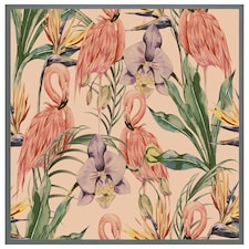 Tropical flamingo (Picture Frame) Grey | XS