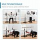 image 6 of HOMCOM 2 Pairs Barbell Squat Rack Portable Stand Weight Lifting Bench w/ Wheels