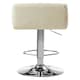 image 4 of Interiors By Premier Sleek White Seat Bar Stool With Chrome Base, Comfortable Bar Chair, Adjustable Height Modern Bar Stool