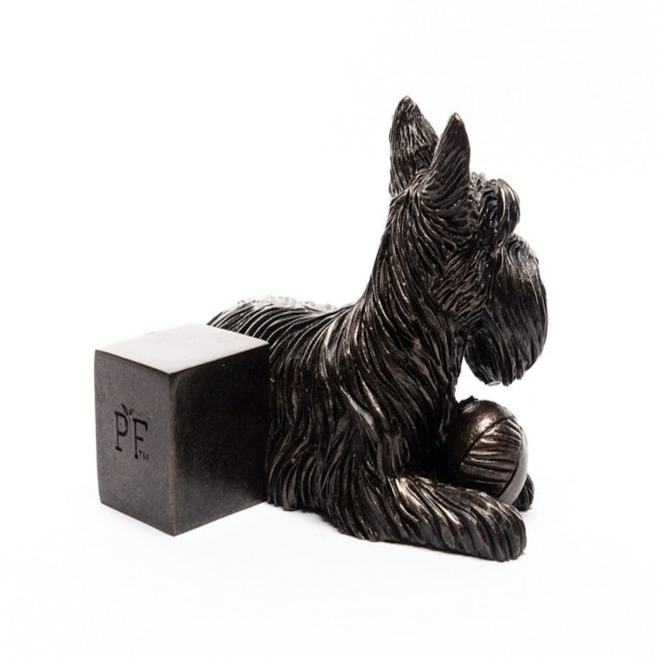 image 1 of Scottish Terrier Plant Pot Feet - Set of 3 - L9 x W11.5 x H7.5 cm Brown