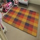 image 4 of Orange Check Pattern (Rug) Orange | XL: 160x230cm