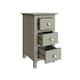 image 4 of Palma 3 Drawer Bedside Cabinet Pale Grey