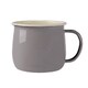 image 4 of Argon Tableware Coloured Enamel Belly Mugs - 375ml - Grey/Cream - Pack of 6 | Grey | Grey/Cream