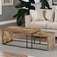 image 3 of Set Of 2 Nesting Tables Industrial Rustic Brown Brown